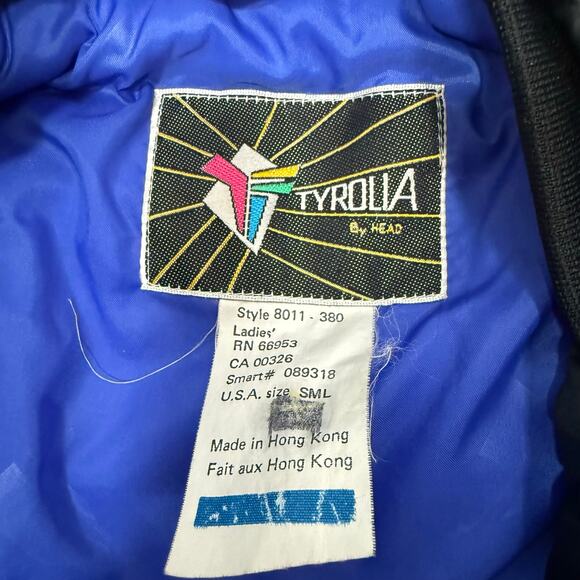 Tyrolia by Head Vintage One-Piece Ski Suit Women’s Small Blue Black Snow Suit - Picture 5 of 8